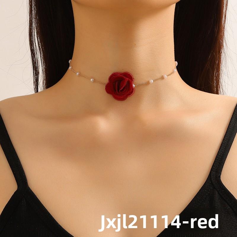 Сладкое ретро цветочное ожерелье, Ожерелье-чокер для девочки, супер фея, Ожерелье с жемчужным цветком.