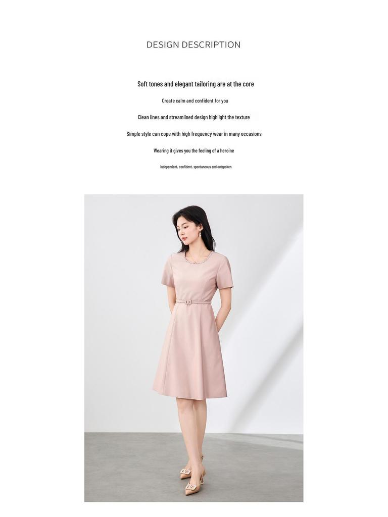 Französisches Damen High-End Schlankheitskleid - Eleganter Society-Stil