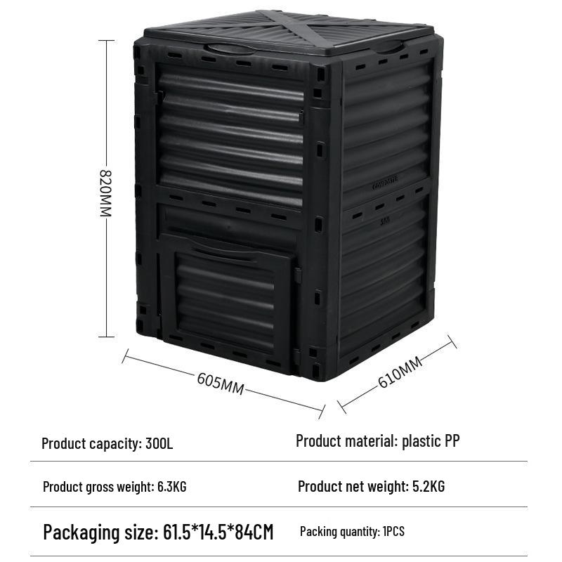 Household Kitchen Compost Bin for Garden and Yard Waste