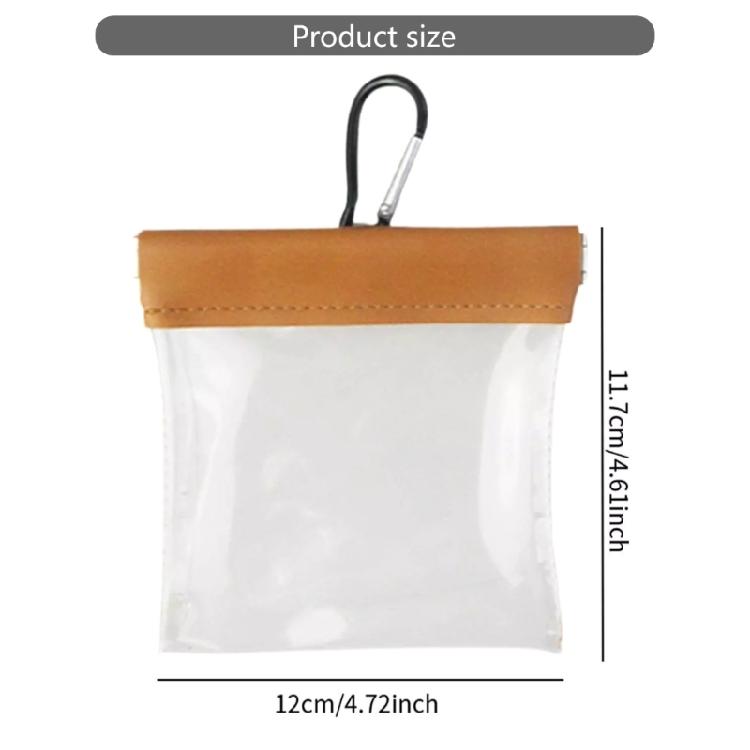 Portable Clear Golf Tees Storage Bag With Clip Light Weight Golf Tees Holder Pouch Waist Bag for Men Women Golf Gift