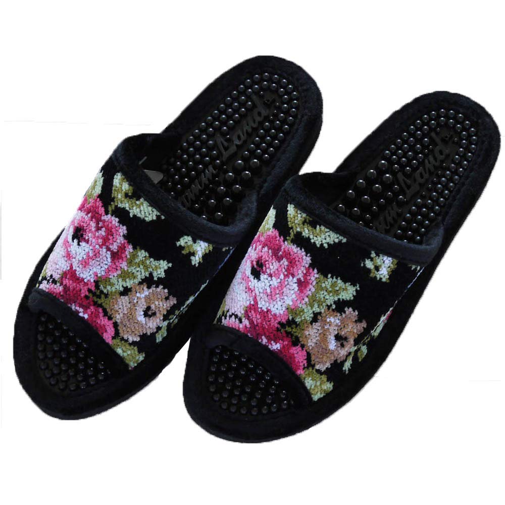 Kawasaki Lake Ulster Rose for Guests and Business Modern Rose Design with Chenille Healthy Room Shoes Slippers, Use, Weave, Slippers,