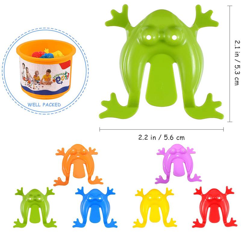 10-60Pcs Jumping Frog with Bucket Bounce Fidget Toys Novelty Assorted Stress Reliever Birthday Gift Boys Girls Party Favor Game