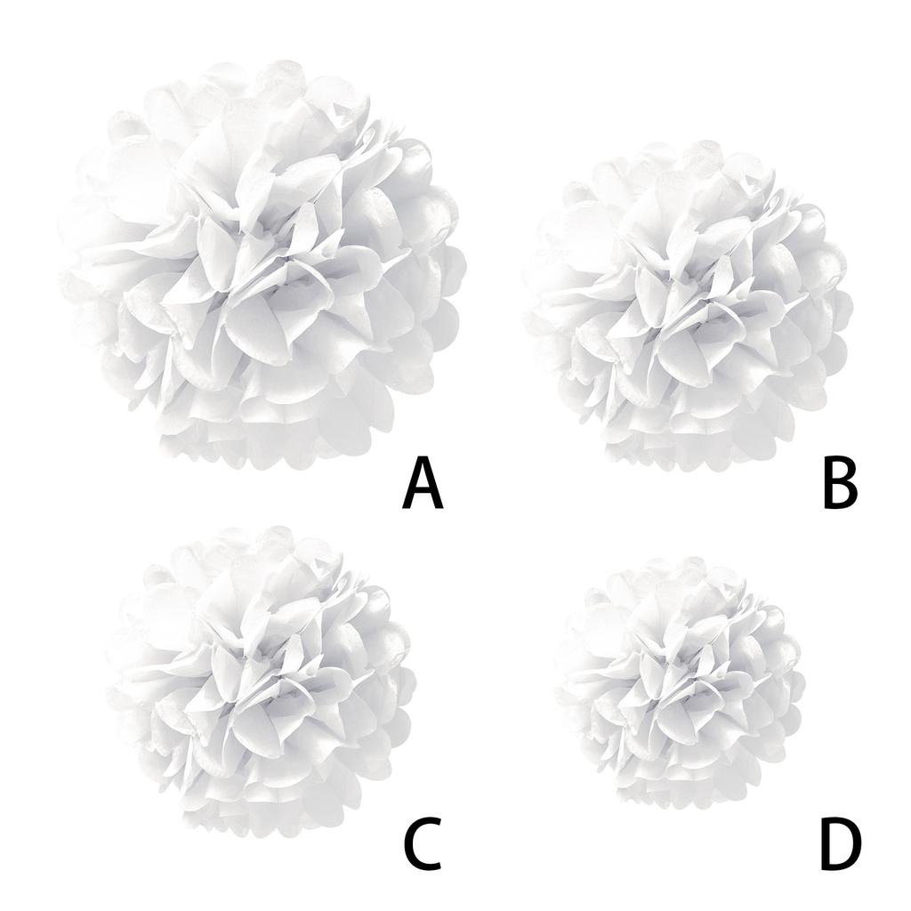 1 Stück Set 7,8 Zoll Weißes Papier Papierblumen Dekorationen Für Geburtstagsfeier Blumenkugeln Papier Hängeblumen Pom Pom