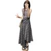 Sleeveless irregular plaid vest dress children's summer casual women's new small temperament long dress