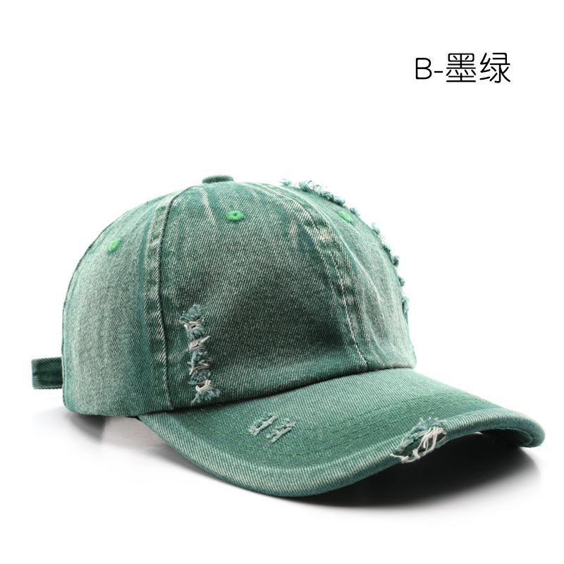 Retro Women's Personalized Washed Holes Solid Color Light Board Cap Outdoor Men's Travel Warm Shade Baseball Cap