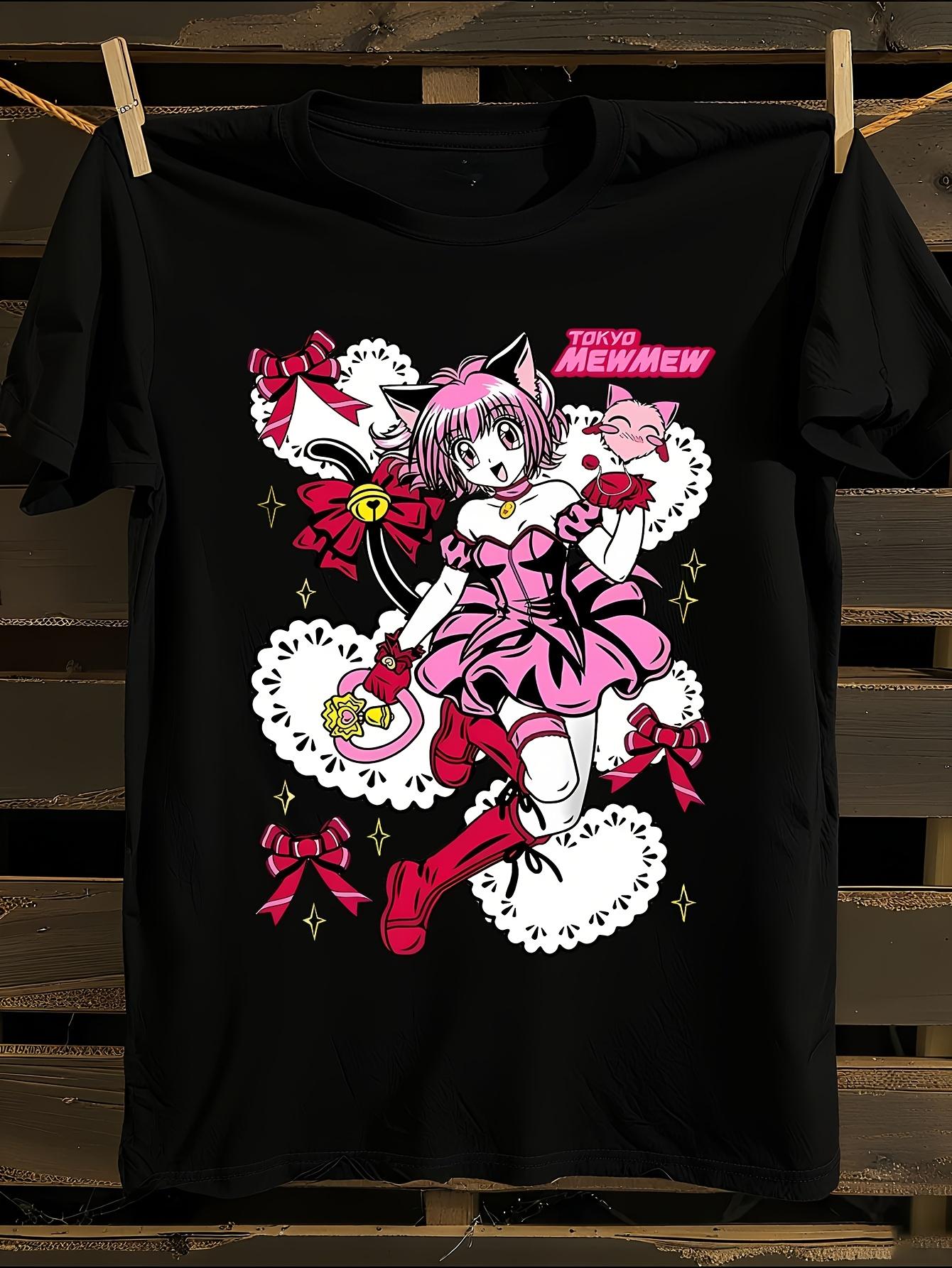 Ичиго Момомия Tokyo Mew Mew Магическая Аниме Графическая Футболка S