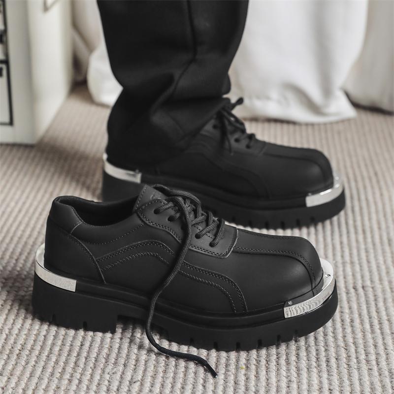 Fashion Handmade Mens Business Shoes New Men Casual Shoes Men Leather Platform Oxfords Footwear Lace-Up Thick Tottom for Male Dress Shoe