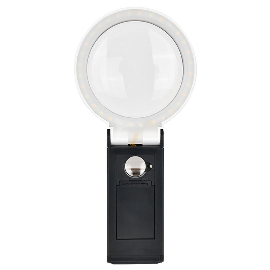 Magnifying Glass With Light And Stand 10x 25x Foldable Magnifier Usb Handheld And Standing Illuminated Magnifier Reading