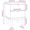 OTTA Nightstand Black 45 x 39 x 57 cm Solid Pine Wood