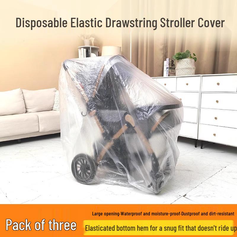 

Drawstring Disposable Stroller & Toy Car Dust Cover - Waterproof & Dustproof Child Bicycle Cover [Fits 12-13 inches]