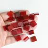 Double-Sided Natural Red and Black Agate Rectangular Slices - DIY Accessories