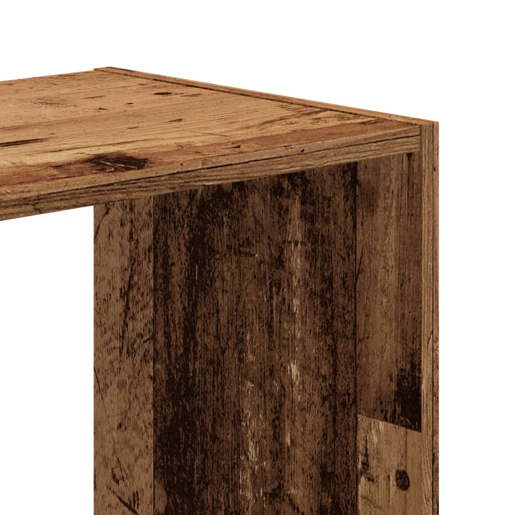 Bookshelf Reclaimed Wood Look 102x32x102 cm Engineered Wood