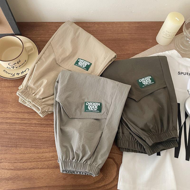 Boys' Quick-Dry Cargo Pants: Korean-Style Casual Summer Wear