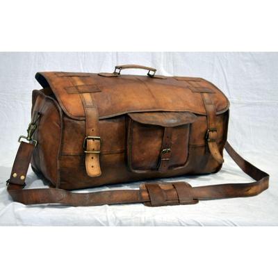 Geantă mare pentru bărbați din piele vintage Duffle Luggage Weekend Gym Overnight Travel Geantă NOU