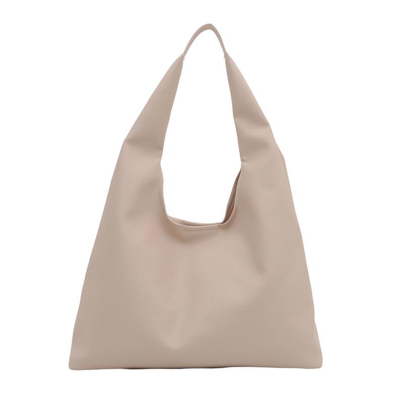 Foreign-style bag, commuter tote bag, women's new trendy solid-color textured shoulder bag, popular underarm bag this year