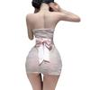 Sex Underwear Sexy Hip Wrap Uniform Tube Top Embroidery Print Perspective Kimono Suit Hot Girl Backless Cute
