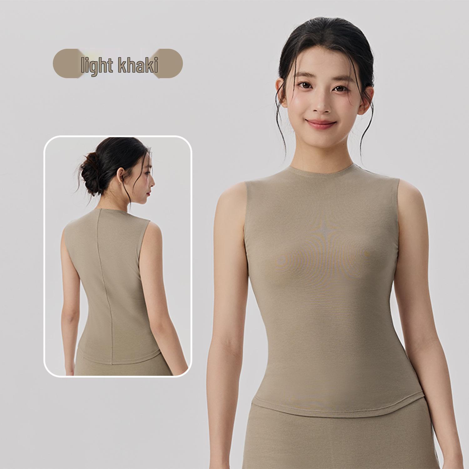 

Sleeveless Women s Yoga Tank Top: Slimming, Breathable, Skin-Friendly Sportswear for Spring-Summer Small