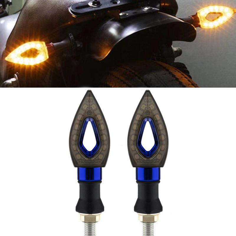 Universal Motorcycle LED Turn Signal Light Amber Blinker Tail Light Front/Rear Indicators 12V 10mm Motorcycle Flasher Lamp
