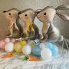 4-Pack of Silver-Gray Cute Rabbit Aluminum Foil Balloons, Helium-Fillable and Suitable for Floating in the Air, Ideal for Birthday Parties an
