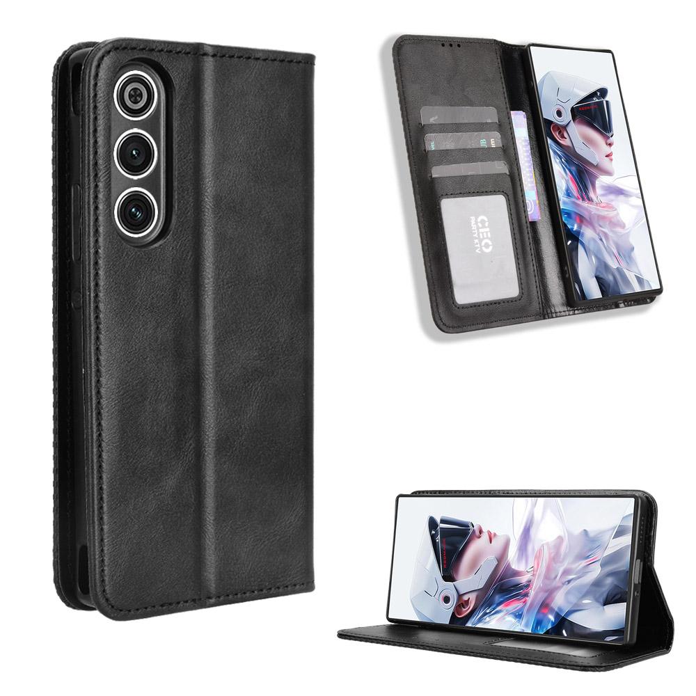 For ZTE Nubia RedMagic 10 Air 5G Leather Case Wallet Stand Retro Texture Phone Cover