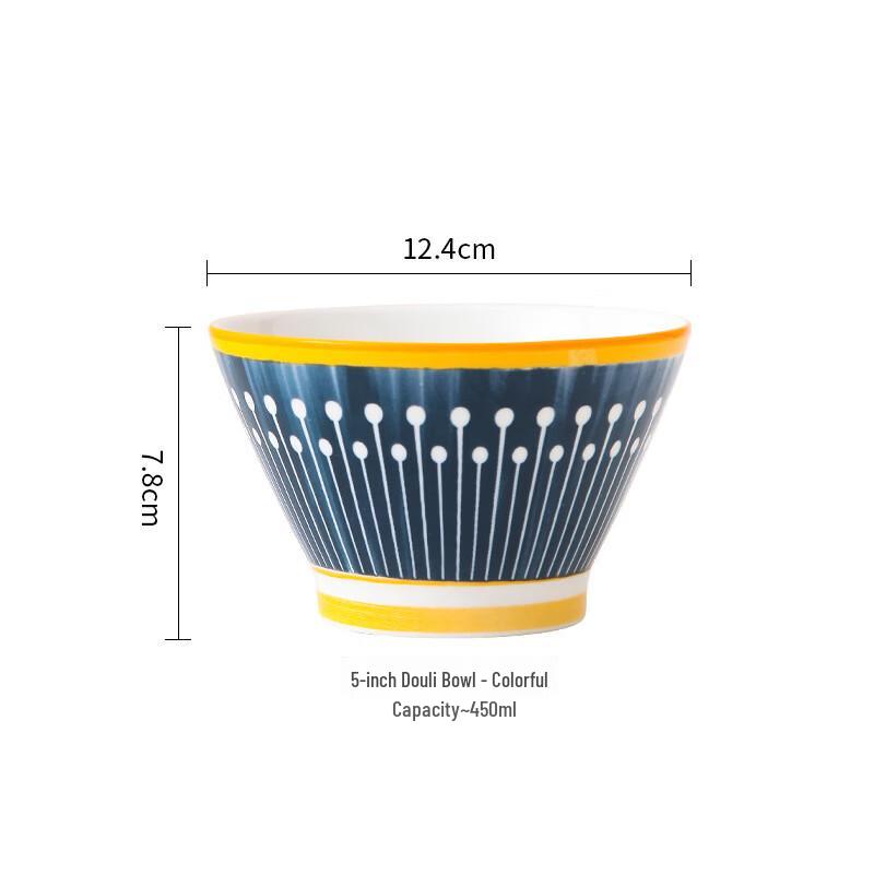 

Ailan Huijia MY Retro Nordic Ceramic Dinner Bowl 5-inch Doulì Bowl