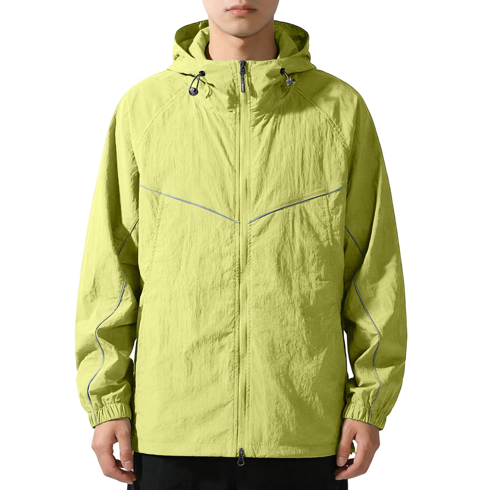 Unisex Loose-fitting Hooded UV-protective Jacket XL жёлтый