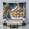 1pc Christmas Tree Festive Tapestry, 49.61x125.98inch, Polyester Woven Wall Hanging, Soft and Flat Fabric, No Power Required, Bedroom & Living Room De