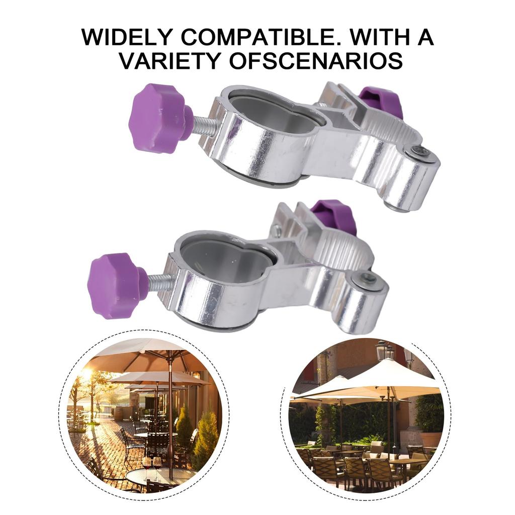 2 Pcs Umbrella Stand 25mm Hole Aluminum Alloy Adjustable