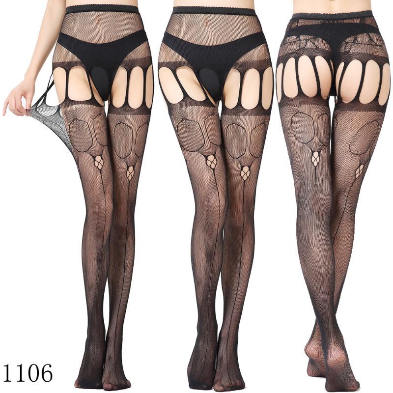Sex Underwear Sexy Large Size Garters High-end Thickened Sexy Women's Sex Stockings, Suspender Panties Net Socks