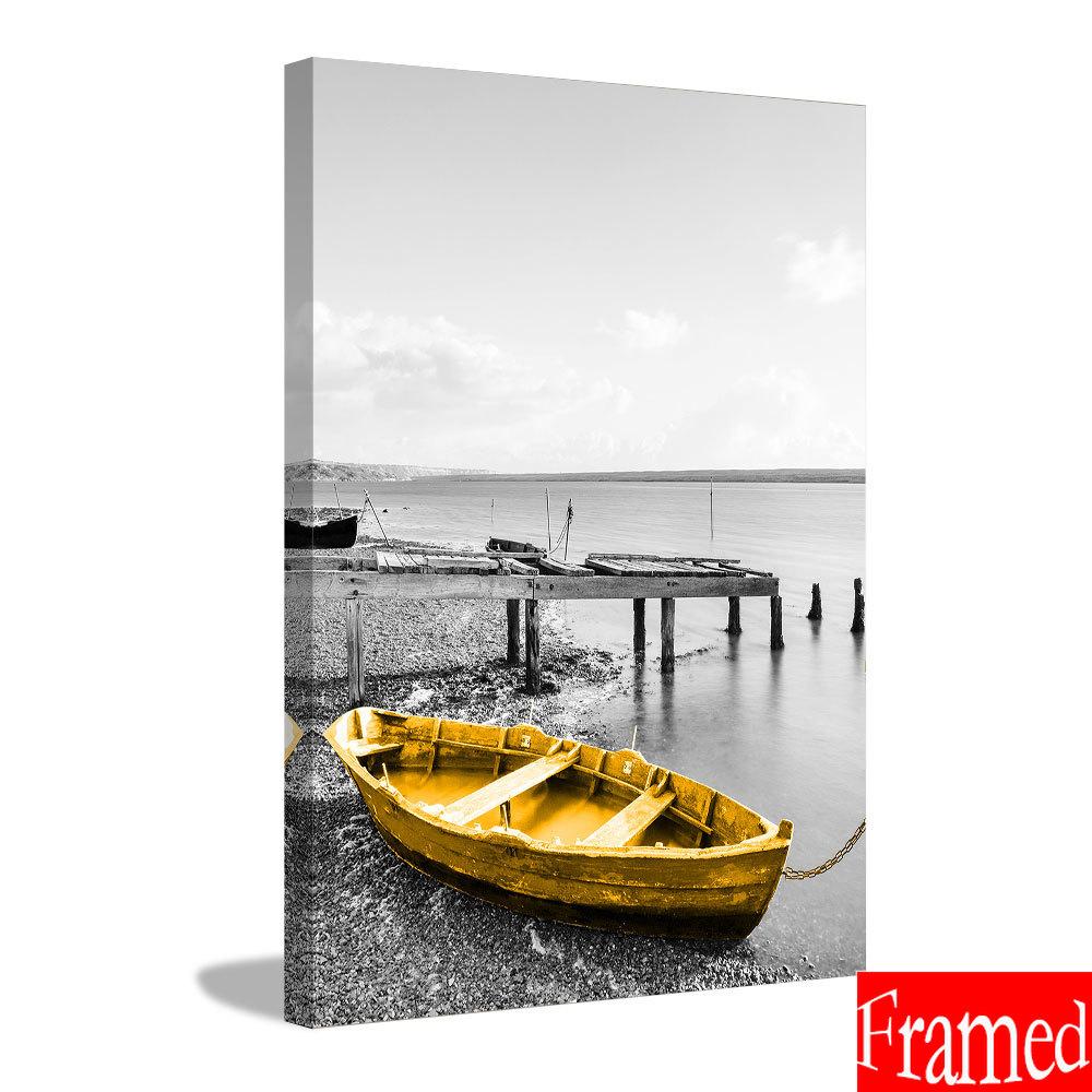 

Золотий ретро природний пейзаж полотно плакат Nordic Boat Tree Lake Wall Art Modern Home Decor Picture for Interior Paints 40x50cm