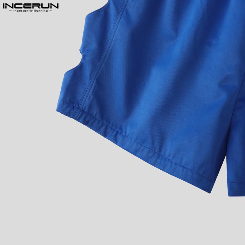 INCERUN Women Men Elastic Waist Back Cutout Home Wear Mini Pants Shorts