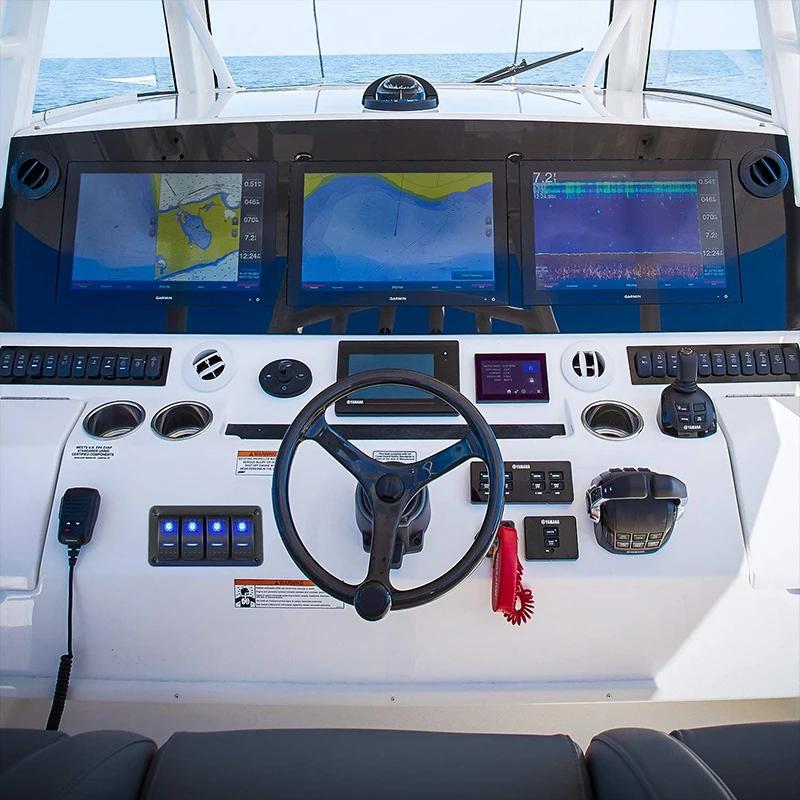 for Marine Boat Caravan Car Truck Waterproof Double Light Switch On-Off Rocker Switch Panel Led Toggle Switch Panel 12-24V 6Gang