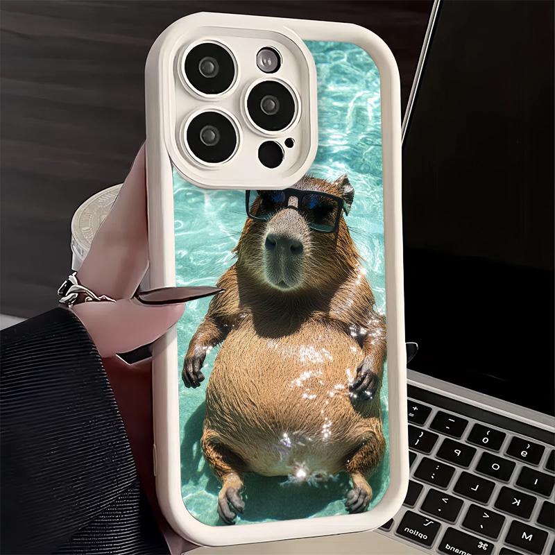 Handyhülle für iPhone 17 Air 16E 15 16 Pro Max Tier Capybara Niedliche Hülle 14 Plus 13 12 Mini Weiche Schale Silikon Fundas
