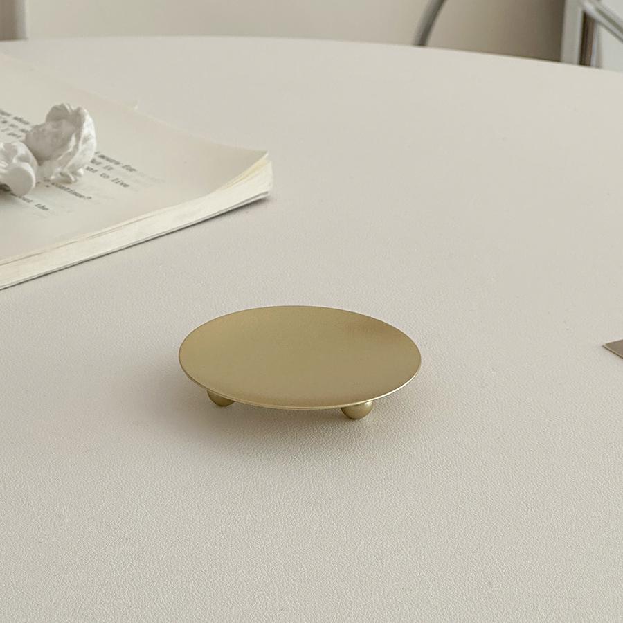 European Retro Wrought Iron Candle Holder and Jewelry Display Tray