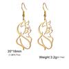 Cazador Gold Color Cat Kitten Drop Earrings for Women Stainless Steel Jewelry Cute Animal Earrings Valentine Gift Wholesale 2026
