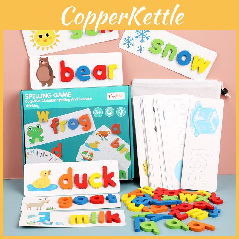Wooden Alphabet Puzzle For Kids Educational Toy With Word Building For Preschool Learning