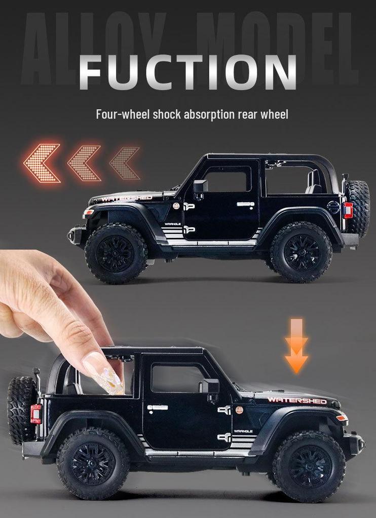 1/24 Alloy Off-Road Vehicle Model Pull-Back Toy with Sound & Light