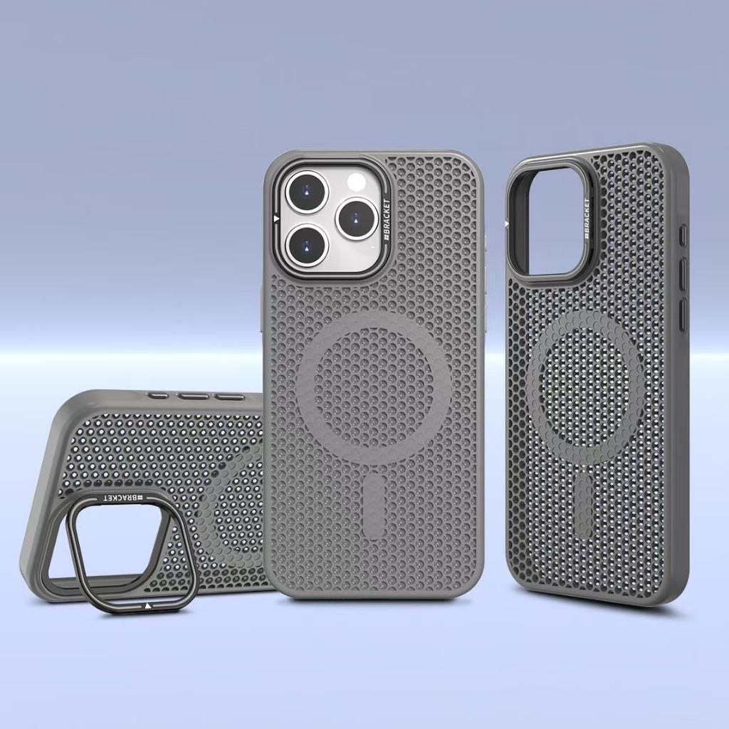 Advanced sensor mesh lens holder iphone17promax mobile phone case 14 breathable heat dissipation 15 apple 16 sheath