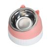 Raised Cat Bowl 15 Degrees  Tilted Anti Slip Plastic Slower Feeder Cat Food Dual Bowls for Cats and Puppy