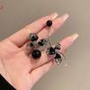 Exaggerated Asymmetrical Flower Stud Earrings Women's Niche Design Sense High-end Fashion Earrings New Popular Earrings