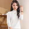 Women's Slimming Half-High Neck Knit Sweater - Long Sleeve Stylish Base Layer for Autumn/Winter 2026