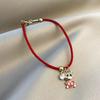 Red Natal Year Series Red Rope Bracelet Weaving Festive Zodiac Cow Lucky Rope Niche Design Couple Jewelry