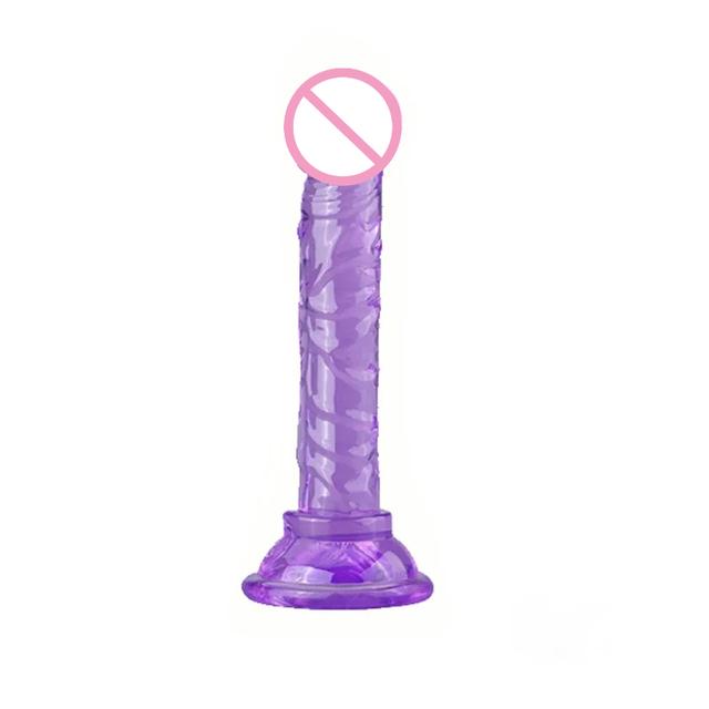 Crystal Jelly Realistic soft Dildo Penis Suction Cup Mini dicks Female Masturbation Erotic Cock Anal Sex Toys for Woman Lesbain