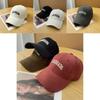 Simple Solid Color Letter Embroidery Women Summer Casual Sunshade Baseball Cap For Casual Outdoors