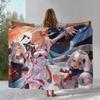 Classic Game Genshin Impact Cartoon Flannel Blanket,Ultra Soft Warm Plush Throw for Home Bedroom Bed Sofa Cover Office Camping
