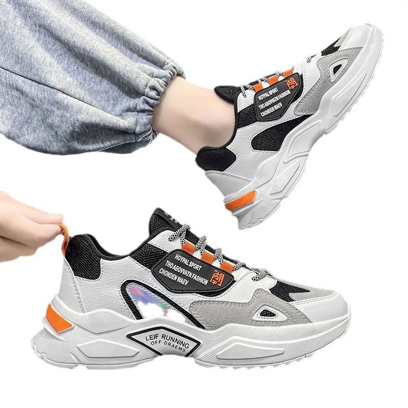 Male Sneakers Fashion Platform Breathable Running Shoes 2024 New Casual Shoes for Men Mesh Lace-up Trainers Zapatillas De Hombre