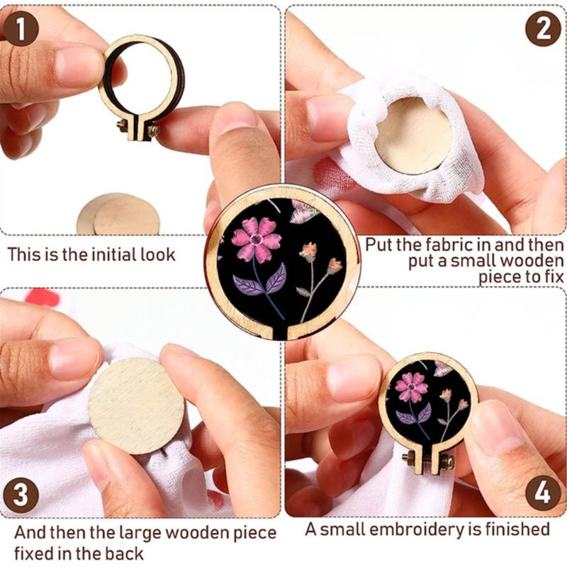 Mini Embroidery Hoop Rings for Different Kinds of Crafts Needle Art Fabric Paint