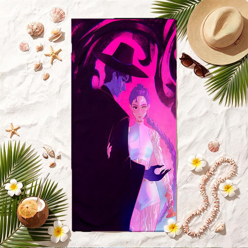 rujinu Soft Beach Towel Stylish Beach Pool Towel for Summer Seaside Vacation Travel