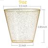 30 Pieces Glitter Cups 9 Oz 270ml Juice Cup Disposable Wine for Parties Christmas Water