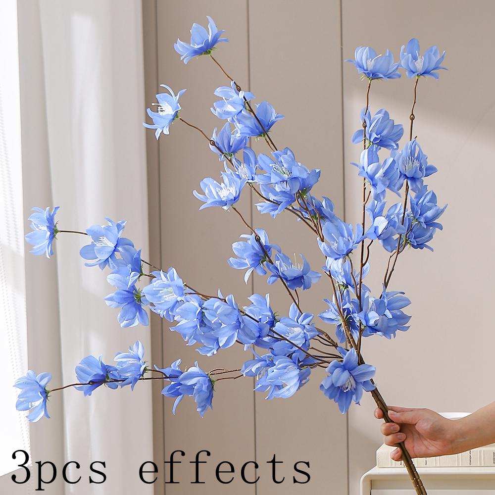 

1Pcs Artificial Flowers Bouquet 110CM Long Fake Flower For Home Decor Party Supplies Garden Wedding Decoration Vase Accessories синій
